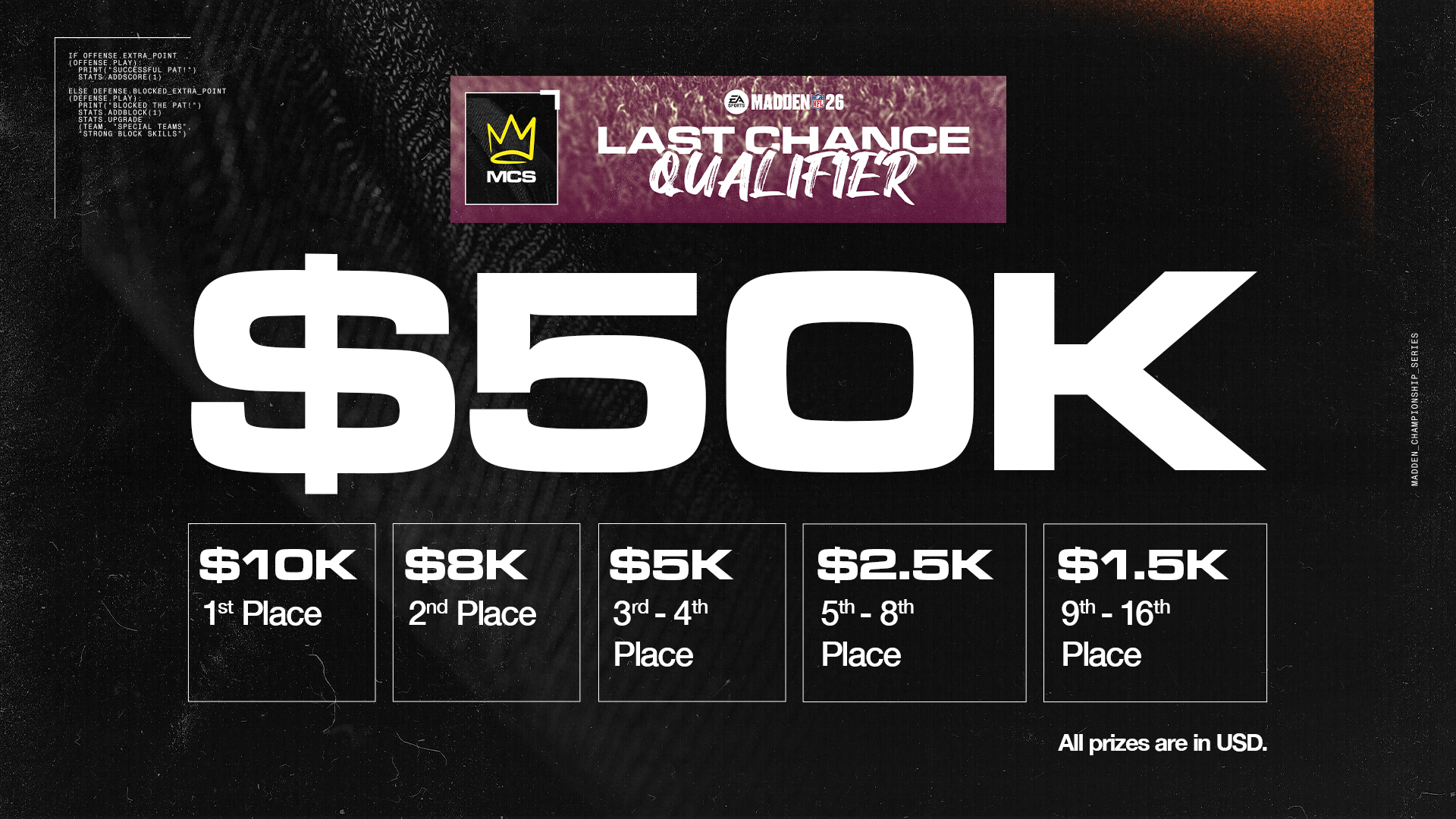LCQ $50k USD Prize Pool
